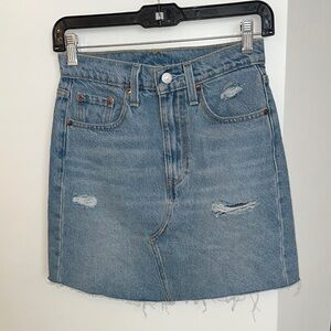 Signature by Levi Strauss Light Blue Mini Skirt